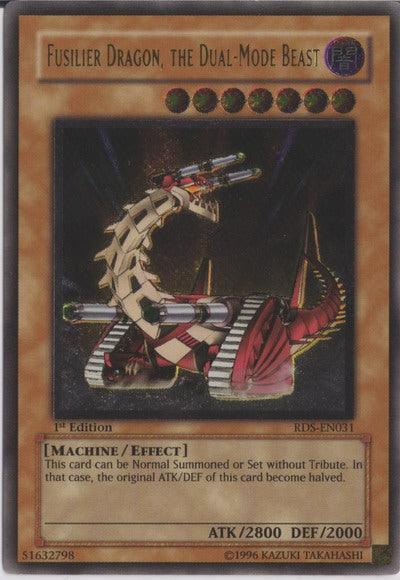 1st Edition, Dark, Effect Monster, Machine, Rise of Destiny, Ultimate Rare, Unlimited Fusilier Dragon, the Dual-Mode Beast [RDS-EN031] Ultimate Rare - Trading Card World