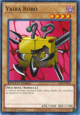 1st Edition, Common, Dark, Machine, Normal Monster, Speed Duel: Twisted Nightmares Yaiba Robo [SS05-ENB02] Common - Trading Card World