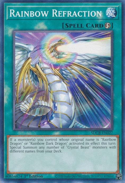 1st Edition, Common, Quick-Play Spell, Spell, Structure Deck: Legend of the Crystal Beasts Rainbow Refraction [SDCB-EN027] Common - Trading Card World