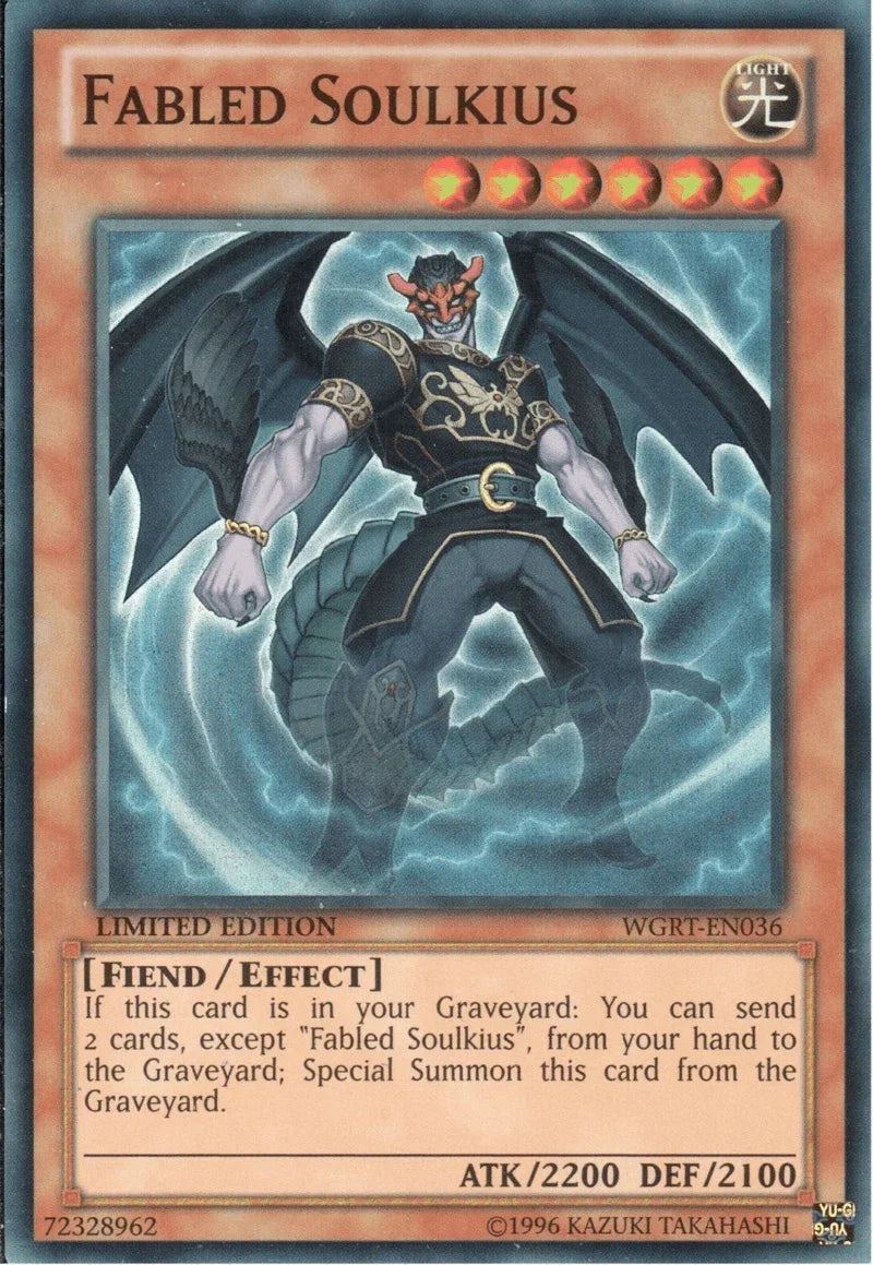 Battle Pack 2: War of the Giants Reinforcements, Effect Monster, Light, Limited, Super Rare Fabled Soulkius [WGRT-EN036] Super Rare - Trading Card World
