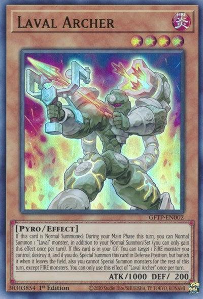 1st Edition, Effect Monster, Fire, Ghosts from the Past, Pyro, Ultra Rare Laval Archer [GFTP-EN002] Ultra Rare - Trading Card World