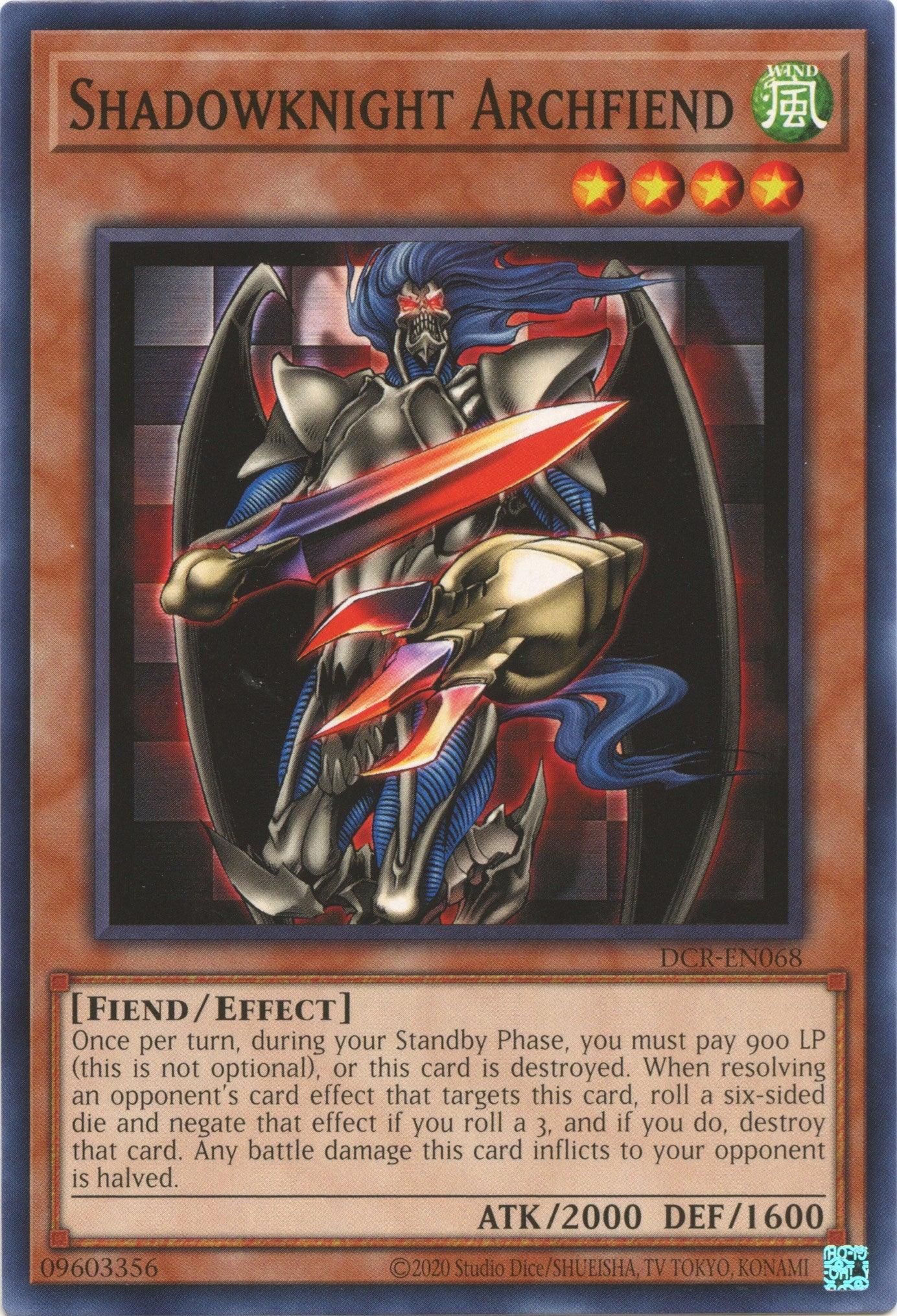 Common, Dark Crisis (25th Anniversary Edition), Effect Monster, Fiend, Unlimited, Wind Shadowknight Archfiend (25th Anniversary) [DCR-EN068] Common - Trading Card World