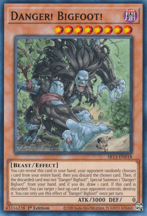 1st Edition, Beast, Common, Dark, Effect Monster, Structure Deck: Dark World Danger! Bigfoot! [SR13-EN018] Common - Trading Card World