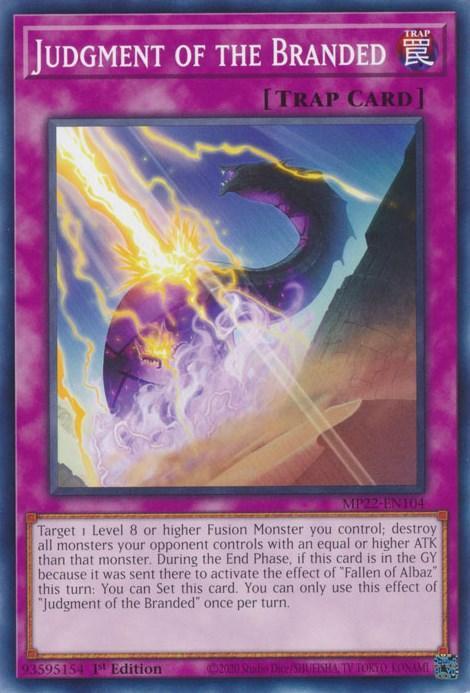 1st Edition, 2022 Tin of the Pharaoh's Gods, Common, Normal Trap, Trap Judgment of the Branded [MP22-EN104] Common - Trading Card World