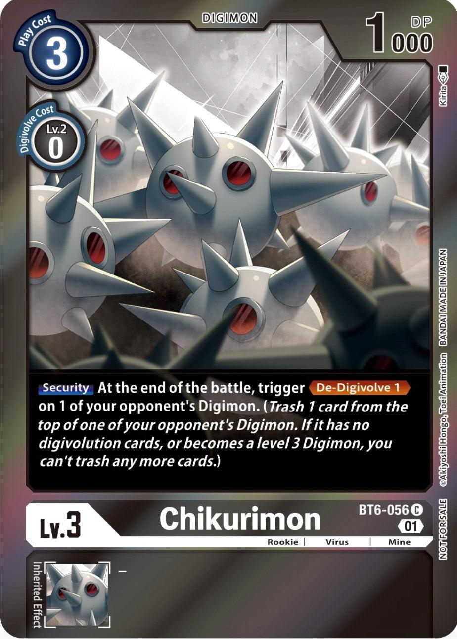 Black, BT6-056, Digimon, Double Diamond Promos, Mine, Promo, Rookie, Virus Chikurimon [BT6-056] (Event Pack 4) [Double Diamond Promos] - Trading Card World