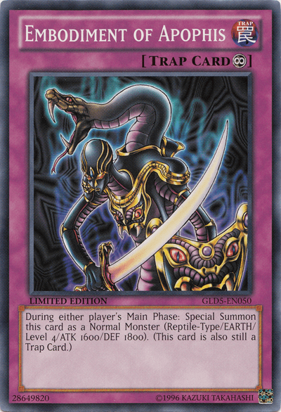 Common, Continuous Trap, Gold Series: Haunted Mine, Limited, Trap Embodiment of Apophis [GLD5-EN050] Common - Trading Card World