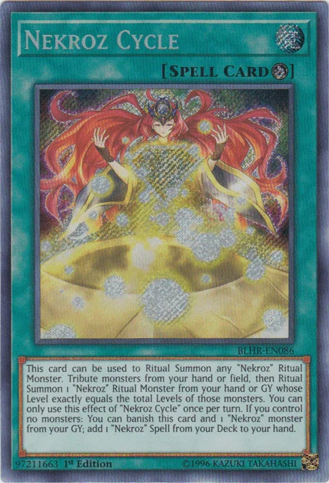 1st Edition, Battles of Legend: Hero's Revenge, Ritual Spell, Secret Rare, Spell Nekroz Cycle [BLHR-EN086] Secret Rare - Trading Card World