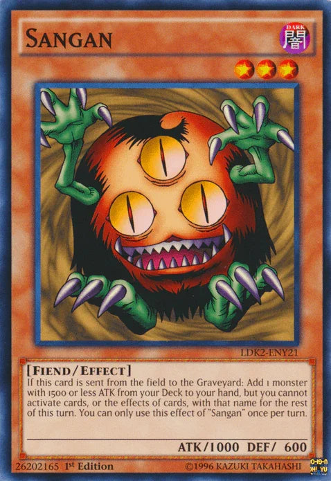 1st Edition, Common, Dark, Effect Monster, Fiend, Legendary Decks II, Unlimited Sangan [LDK2-ENY21] Common - Trading Card World