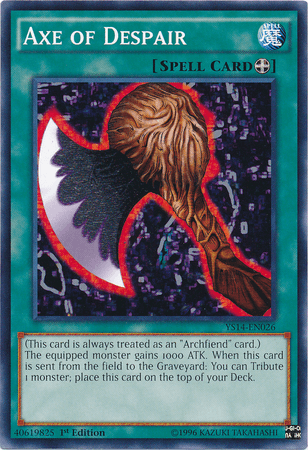 1st Edition, Common, Equip Spell, Spell, Super Starter: Space-Time Showdown Axe of Despair [YS14-EN026] Common - Trading Card World