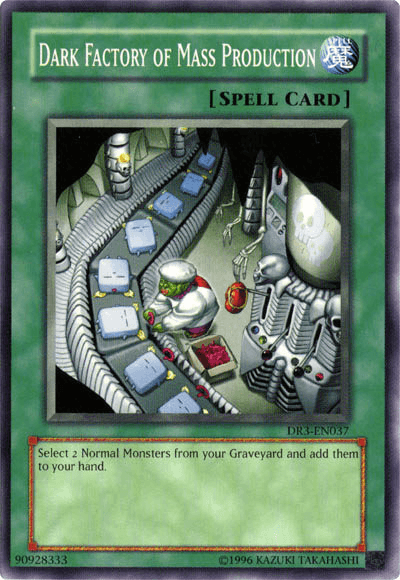 Common, Dark Revelation Volume 3, Normal Spell, Spell, Unlimited Dark Factory of Mass Production [DR3-EN037] Common - Trading Card World