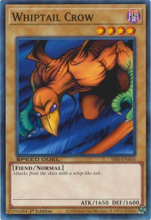 1st Edition, Common, Dark, Fiend, Normal Monster, Speed Duel: Twisted Nightmares Whiptail Crow [SS05-ENA05] Common - Trading Card World