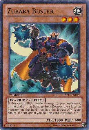 1st Edition, Common, Earth, Effect Monster, Star Pack 2014, Warrior Zubaba Buster [SP14-EN019] Common - Trading Card World