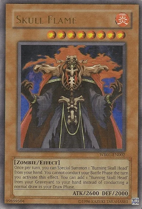 5D's Wheelie Breakers Promotional Cards, Effect Monster, Fire, Super Rare, Unlimited, Zombie Skull Flame [WB01-EN002] Super Rare - Trading Card World