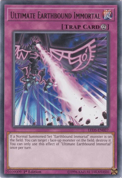 1st Edition, Continuous Trap, Legendary Duelists: Immortal Destiny, Rare, Trap Ultimate Earthbound Immortal [LED5-EN027] Rare - Trading Card World
