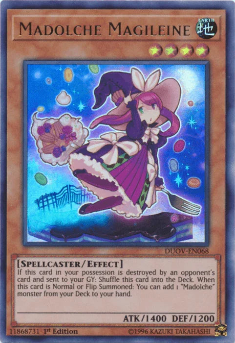 1st Edition, Duel Overload, Earth, Effect Monster, Spellcaster, Ultra Rare Madolche Magileine [DUOV-EN068] Ultra Rare - Trading Card World