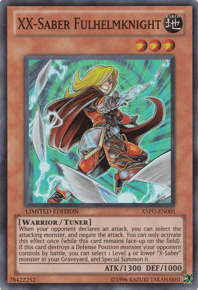 Earth, Limited, Super Rare, Tuner Monster, Warrior, X-Saber Power-Up XX-Saber Fulhelmknight [XSPU-EN001] Super Rare - Trading Card World