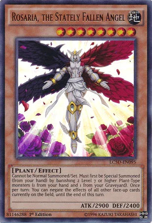 1st Edition, Earth, Effect Monster, Legendary Collection 5D's, Plant, Ultra Rare Rosaria, the Stately Fallen Angel [LC5D-EN095] Ultra Rare - Trading Card World