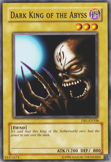 Common, Dark, Dark Beginning 1, Fiend, Normal Monster, Unlimited Dark King of the Abyss [DB1-EN108] Common - Trading Card World