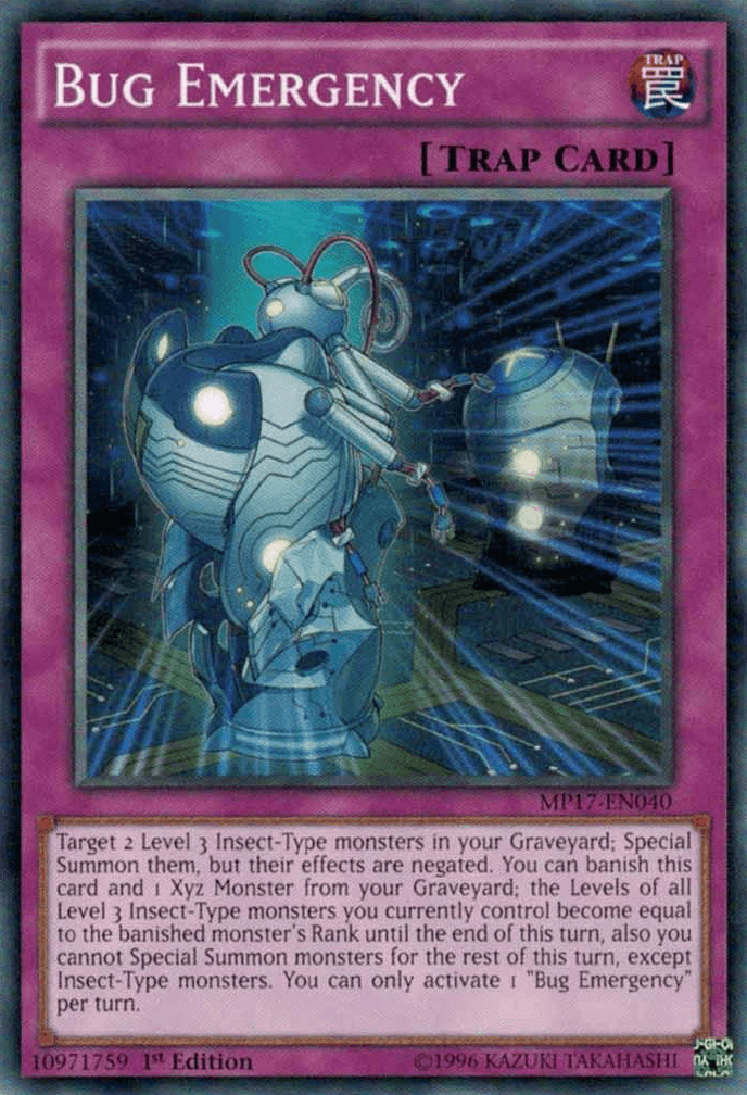 1st Edition, 2017 Mega-Tins Mega Pack, Common, Normal Trap, Trap Bug Emergency [MP17-EN040] Common - Trading Card World