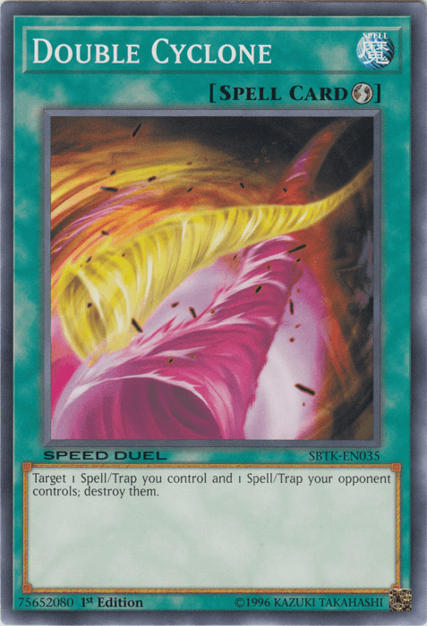 1st Edition, Common, Quick Play Spell, Speed Duel: Trials of the Kingdom, Spell Double Cyclone [SBTK-EN035] Common - Trading Card World