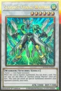 1st Edition, Gold Rare, Maximum Gold, Synchro/ Effect Monster, Warrior, Wind Stardust Charge Warrior [MAGO-EN029] Gold Rare - Trading Card World