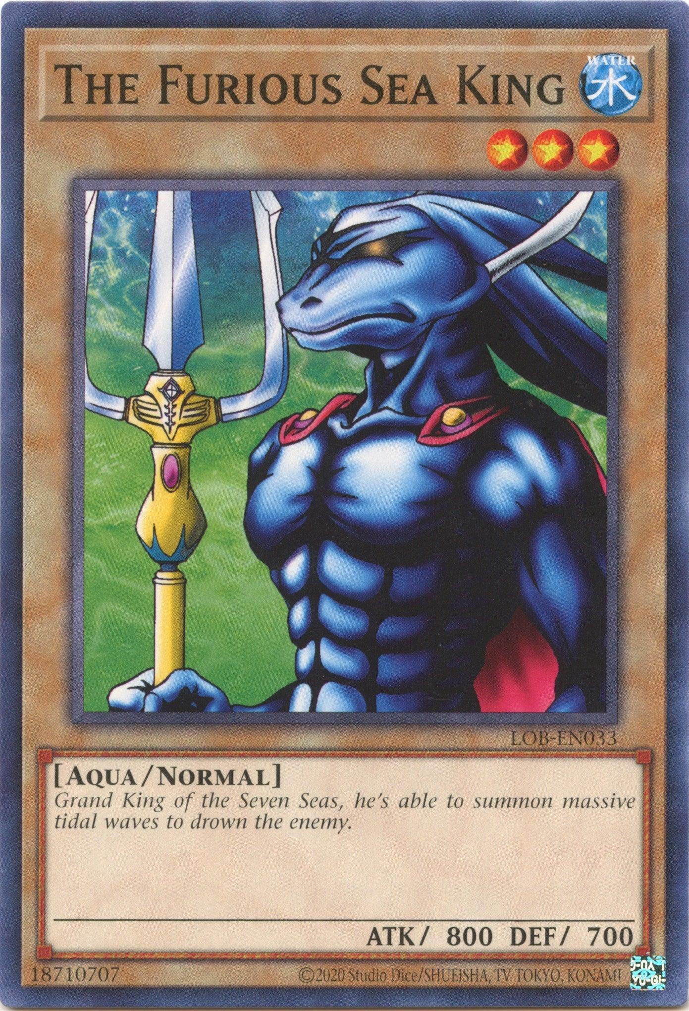 Aqua, Common, Legend of Blue Eyes White Dragon (25th Anniversary Edition), Normal Monster, Unlimited, Water The Furious Sea King (25th Anniversary) [LOB-EN033] Common - Trading Card World