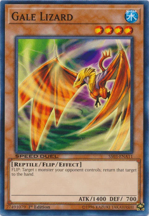 1st Edition, Common, Flip/Effect Monster, Reptile, Speed Duel: Ultimate Predators, Water Gale Lizard [SS03-ENA11] Common - Trading Card World