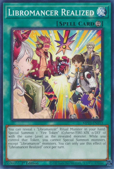 1st Edition, Common, Continuous Spell, Dueling Heroes Collectors Tin - Mega Pack (25th Anniversary Edition), Spell Libromancer Realized [MP23-EN113] Common - Trading Card World