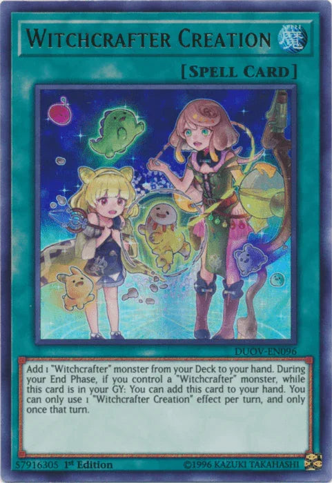 1st Edition, Duel Overload, Normal Spell, Spell, Ultra Rare Witchcrafter Creation [DUOV-EN096] Ultra Rare - Trading Card World
