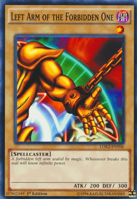 1st Edition, Common, Dark, Legendary Decks II, Normal Monster, Spellcaster, Unlimited Left Arm of the Forbidden One [LDK2-ENY06] Common - Trading Card World