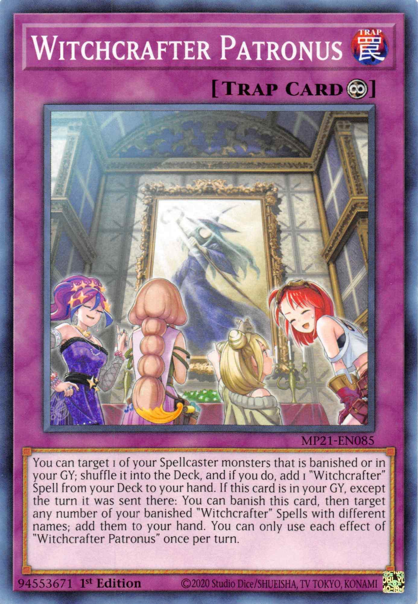 1st Edition, 2021 Tin of Ancient Battles, Common, Continuous Trap, Trap Witchcrafter Patronus [MP21-EN085] Common - Trading Card World