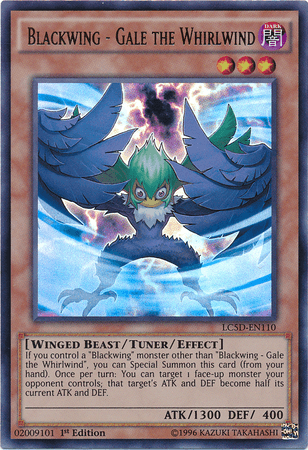 1st Edition, Dark, Legendary Collection 5D's, Tuner/Effect Monster, Ultra Rare, Winged Beast Blackwing - Gale the Whirlwind [LC5D-EN110] Ultra Rare - Trading Card World