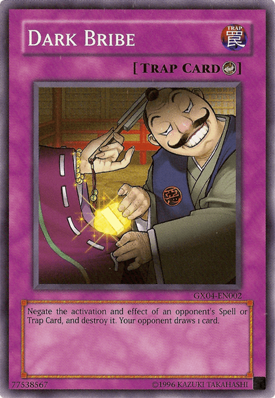 Counter Trap, Super Rare, Trap, Unlimited, Video Game Promotional Cards Dark Bribe (GX Tag Force 2) [GX04-EN002] Super Rare - Trading Card World