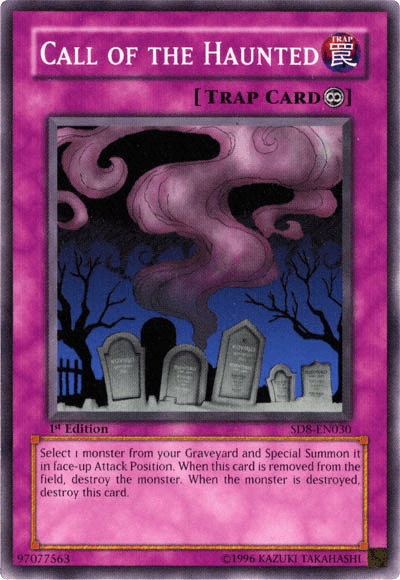 1st Edition, Common, Continuous Trap, Structure Deck: Lord of the Storm, Trap, Unlimited Call of the Haunted [SD8-EN030] Common - Trading Card World