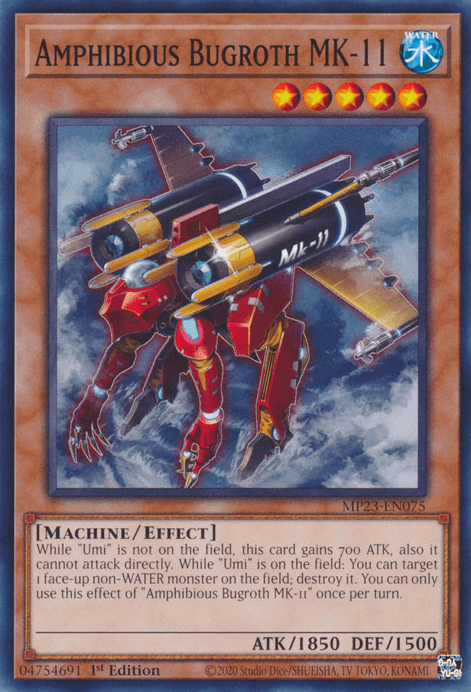 1st Edition, Common, Dueling Heroes Collectors Tin - Mega Pack (25th Anniversary Edition), Effect Monster, Machine, Water Amphibious Bugroth MK-11 [MP23-EN075] Common - Trading Card World