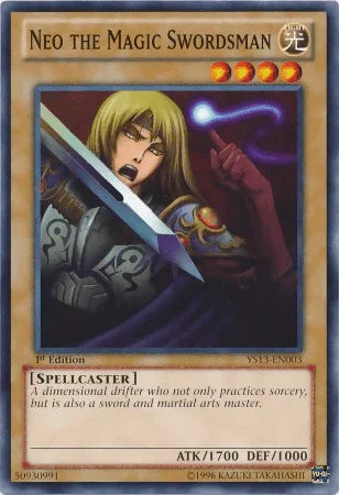 1st Edition, Common, Light, Normal Monster, Spellcaster, Super Starter: V for Victory Neo the Magic Swordsman [YS13-EN003] Common - Trading Card World