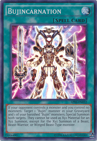 Astral Pack 6, Normal Spell, Spell, Super Rare, Unlimited Bujincarnation [AP06-EN012] Super Rare - Trading Card World