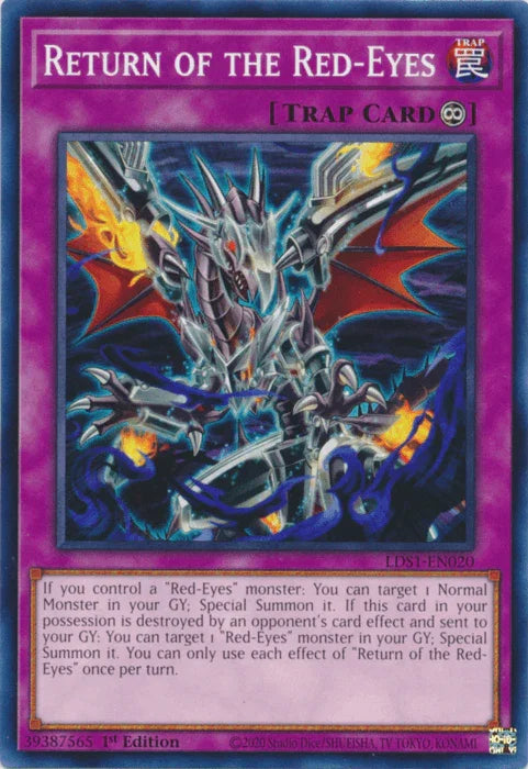1st Edition, Common, Continuous Trap, Legendary Duelists: Season 1, Trap Return of the Red-Eyes [LDS1-EN020] Common - Trading Card World