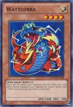 1st Edition, Common, Effect Monster, Light, Photon Shockwave, Thunder, Unlimited Wattcobra [PHSW-EN028] Common - Trading Card World