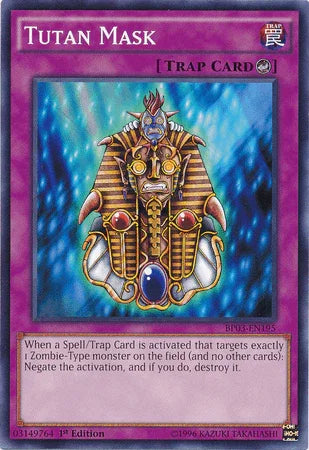 1st Edition, Battle Pack 3: Monster League, Common, Counter Trap, Trap Tutan Mask [BP03-EN195] Common - Trading Card World