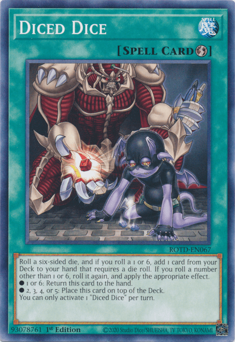 1st Edition, Common, Quick Play Spell, Rise of the Duelist, Spell Diced Dice [ROTD-EN067] Common - Trading Card World