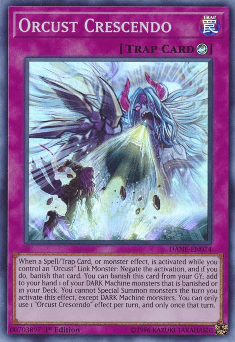 1st Edition, Counter Trap, Dark Neostorm, Super Rare, Trap, Unlimited Orcust Crescendo [DANE-EN074] Super Rare - Trading Card World