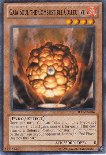 Duelist League Promo, Effect Monster, Fire, Pyro, Rare, Unlimited Gaia Soul the Combustible Collective (Green) [DL15-EN004] Rare - Trading Card World