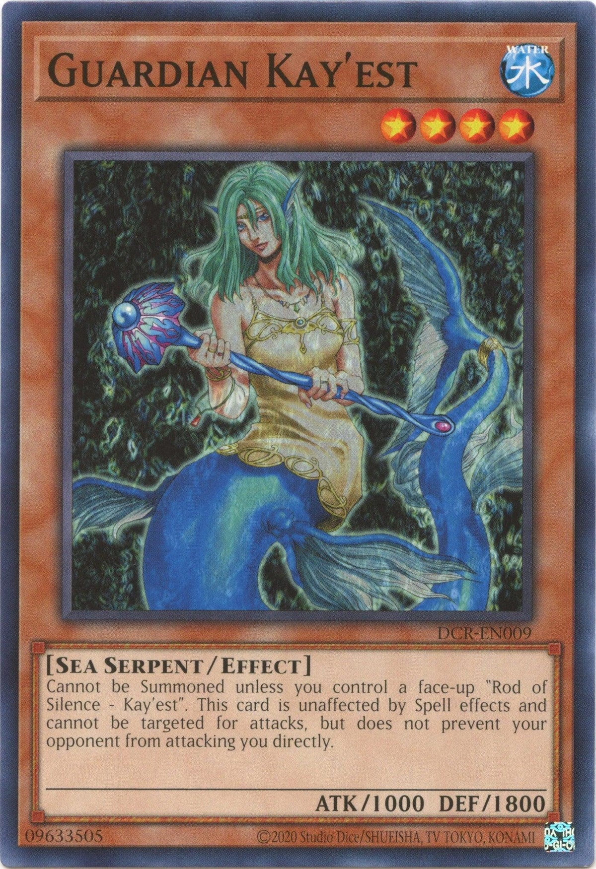 Common, Dark Crisis (25th Anniversary Edition), Effect Monster, Sea Serpent, Unlimited, Water Guardian Kay'est (25th Anniversary) [DCR-EN009] Common - Trading Card World