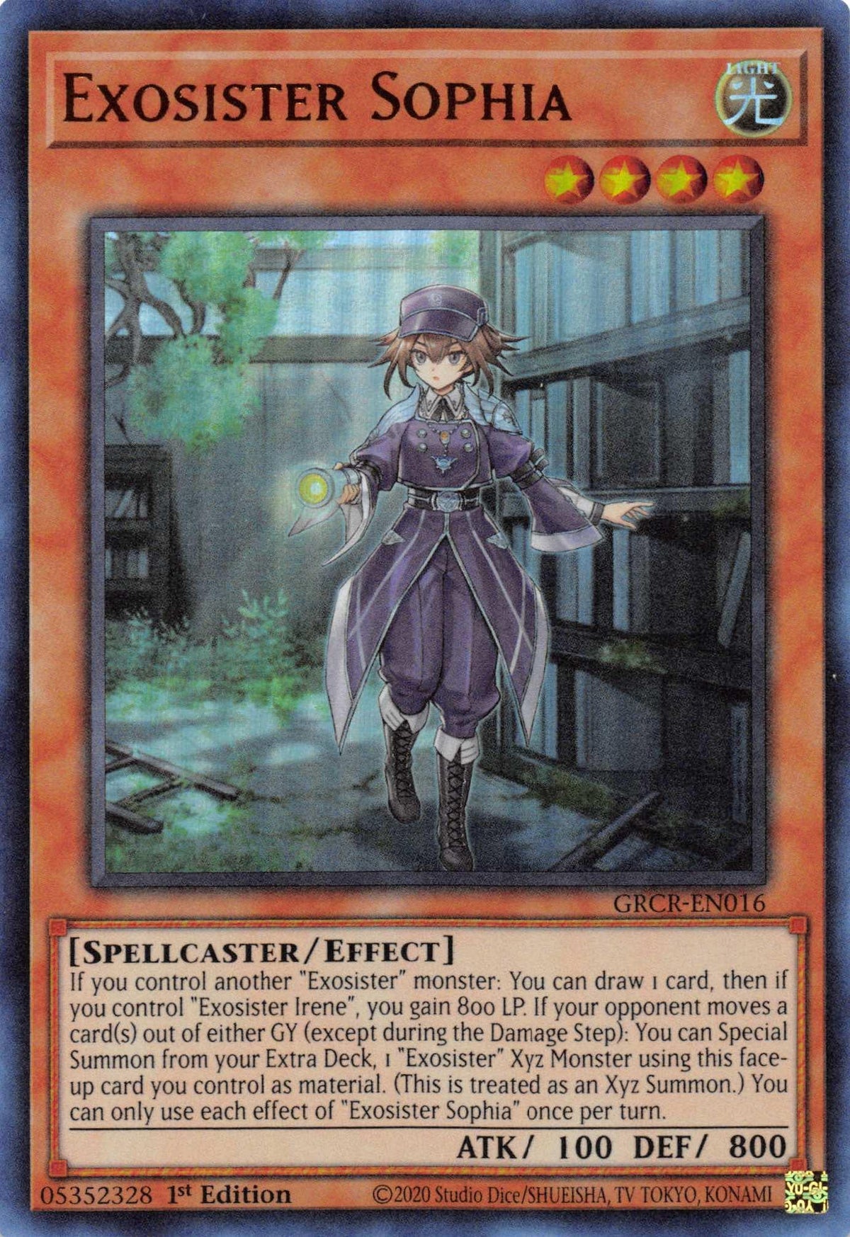 1st Edition, Effect Monster, Light, Spellcaster, The Grand Creators, Ultra Rare Exosister Sophia [GRCR-EN016] Ultra Rare - Trading Card World