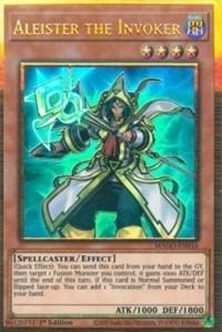1st Edition, Dark, Effect Monster, Gold Rare, Maximum Gold, Spellcaster Aleister the Invoker (Alternate Art) [MAGO-EN016] Gold Rare - Trading Card World