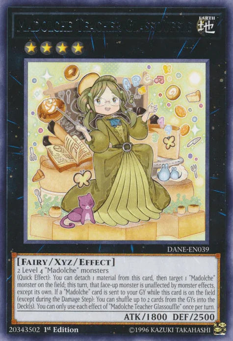 1st Edition, Dark Neostorm, Earth, Fairy, Rare, Unlimited, Xyz/Effect Monster Madolche Teacher Glassouffle [DANE-EN039] Rare - Trading Card World