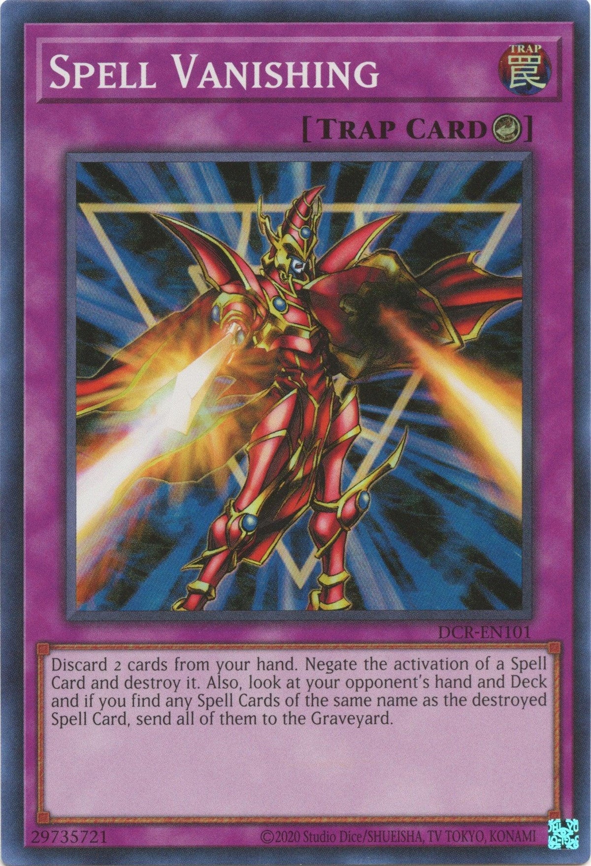Counter Trap, Dark Crisis (25th Anniversary Edition), Super Rare, Trap, Unlimited Spell Vanishing (25th Anniversary) [DCR-EN101] Super Rare - Trading Card World