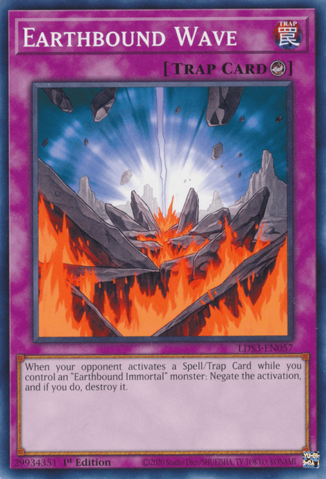 1st Edition, Common, Counter Trap, Legendary Duelists: Season 3, Trap Earthbound Wave [LDS3-EN057] Common - Trading Card World