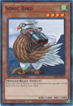 1st Edition, Common, Effect Monster, Speed Duel: Match of the Millennium, Wind, Winged Beast Sonic Bird [SS04-ENB14] Common - Trading Card World